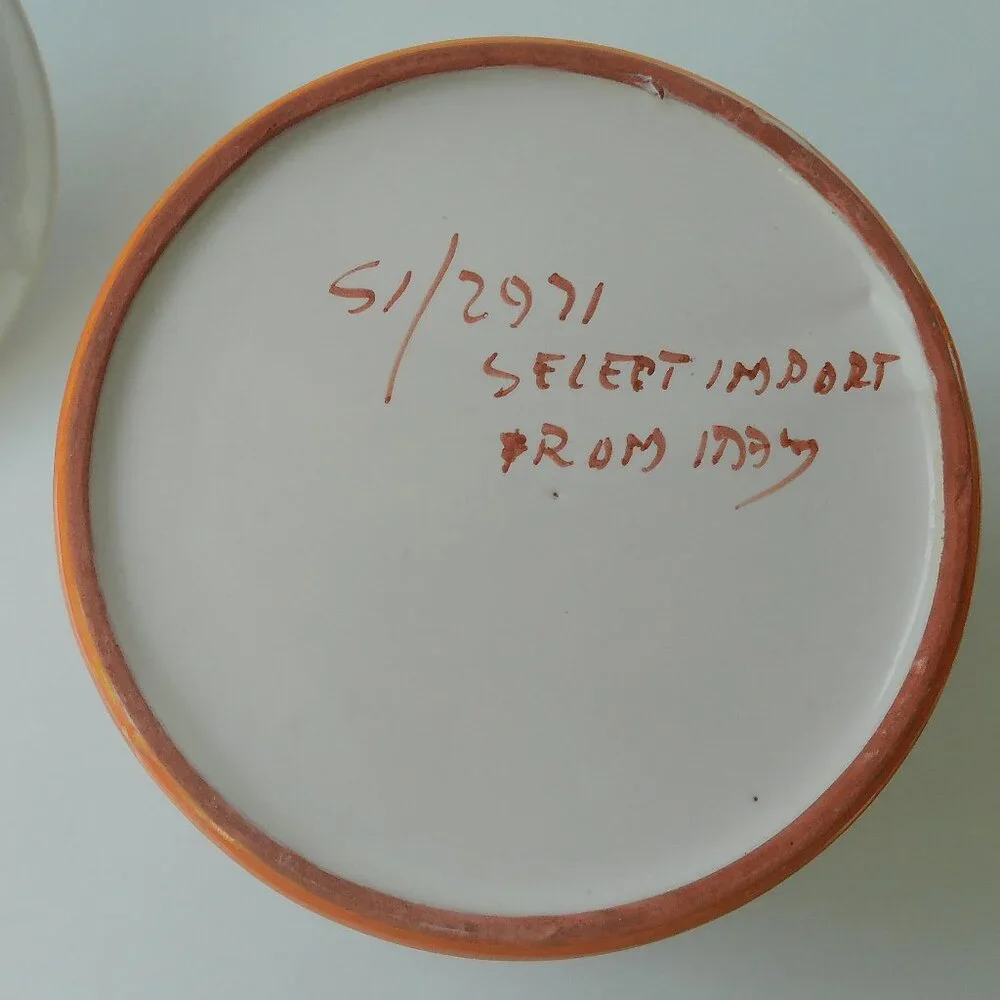 ITALIAN Biscotti Cookie Ceramic Storage Container Limited Edition Crest Detail